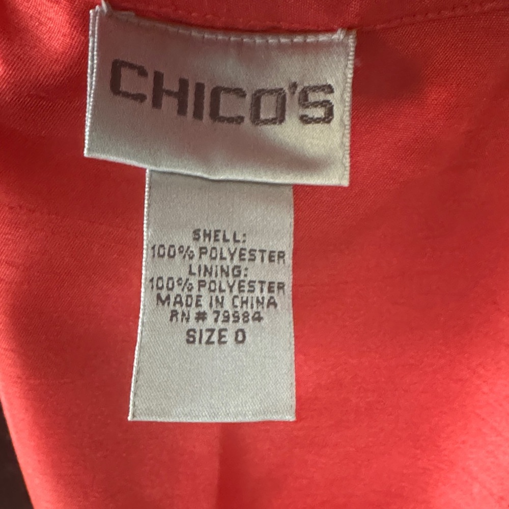 Chico's Cow Print Blazer with Red Trim Size 0 (Small) - Picture 10 of 12